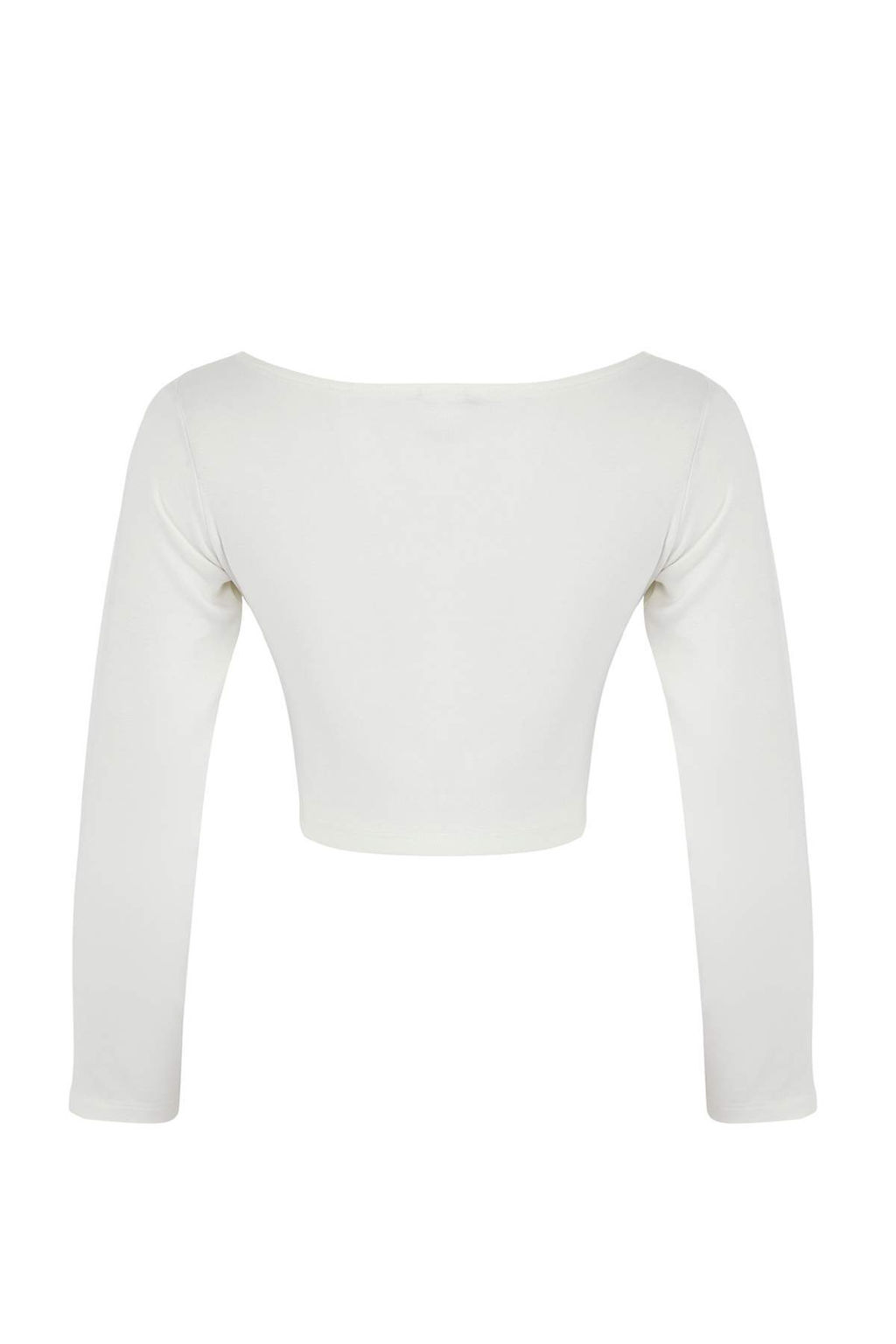 Trendyolmilla Siyah-Beyaz-Antrasit 3lu Paket Crop Fitted/Vucuda Oturan Orme Bluz TWOAW25BZ00300
