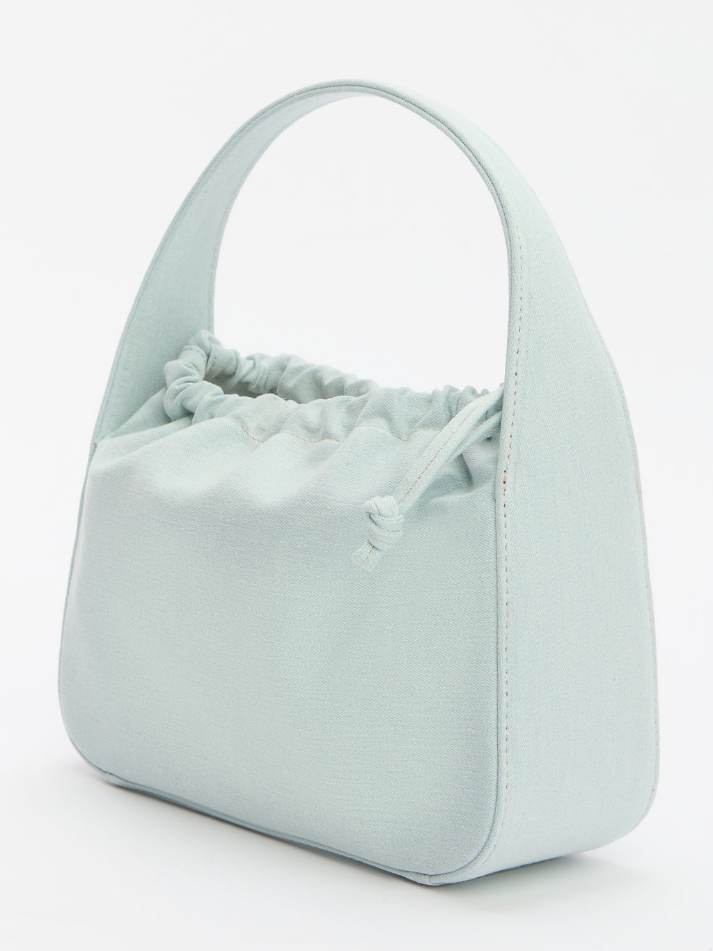 Женская сумка с ручками из денима MAISON DAVID LOLA Артикул 4354480, бледно-голубой  фото 4