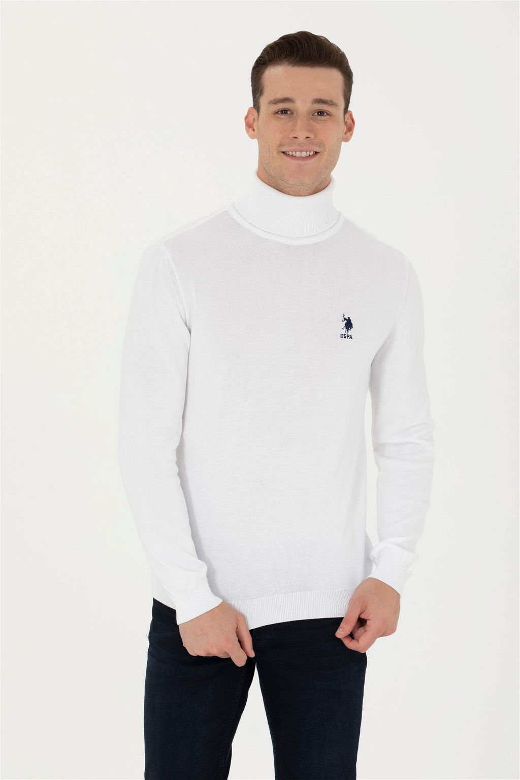 Мужской белый базовый свитер Неожиданная скидка в корзине - U.s. polo assn фото 3