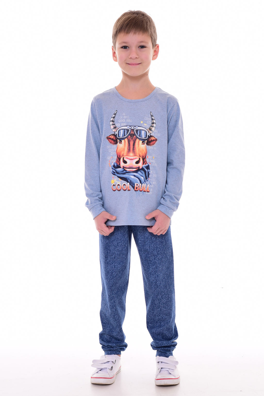 Пижама подростковая 11-042 (голубой) Бык