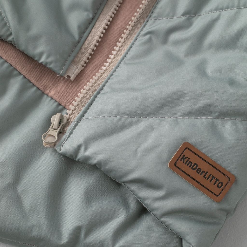 Безрукавка детская утепленная "Жилет Орсетто", полынь