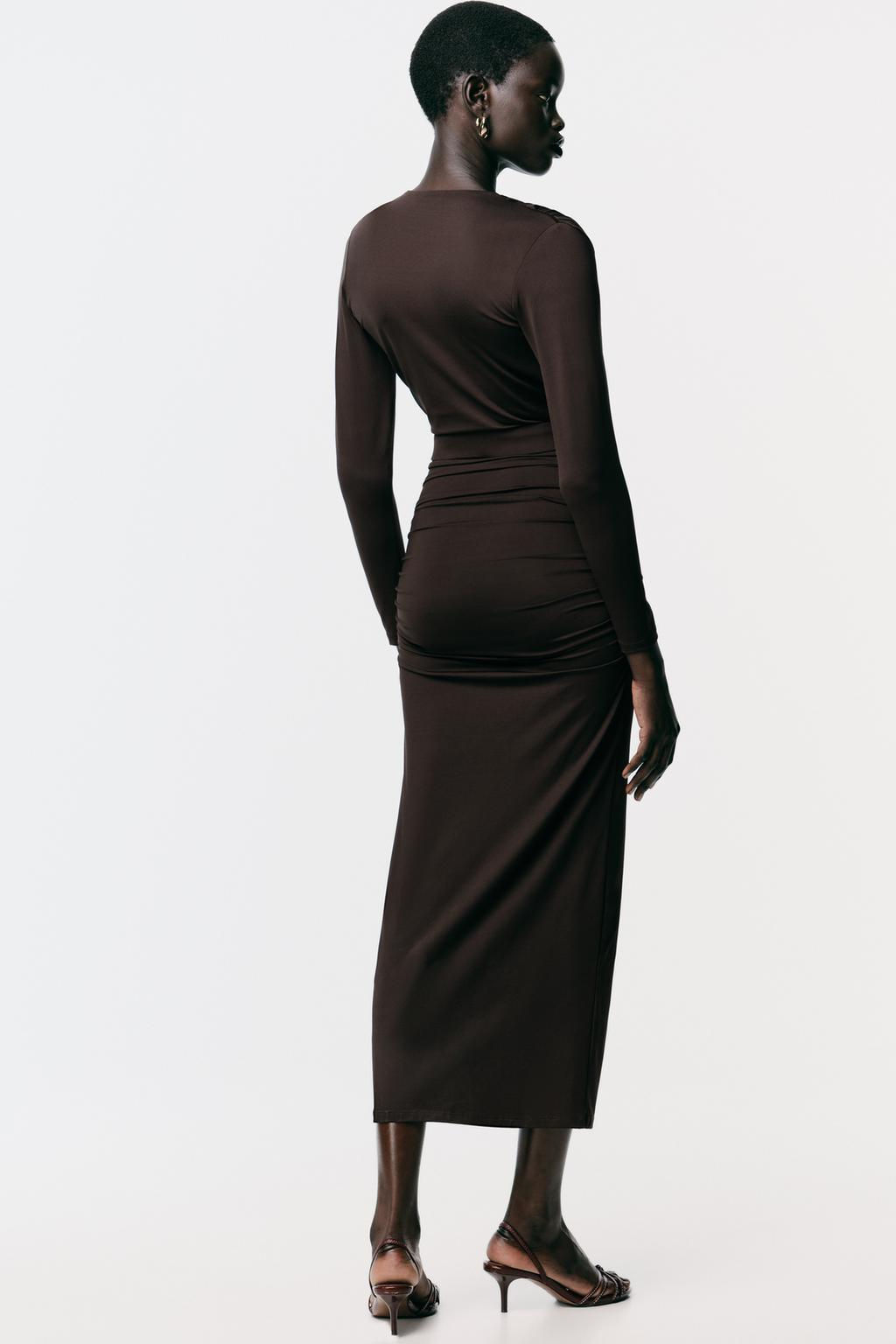 POLYAMIDE DRESS WITH HARDWARE BELT - Zara фото 6