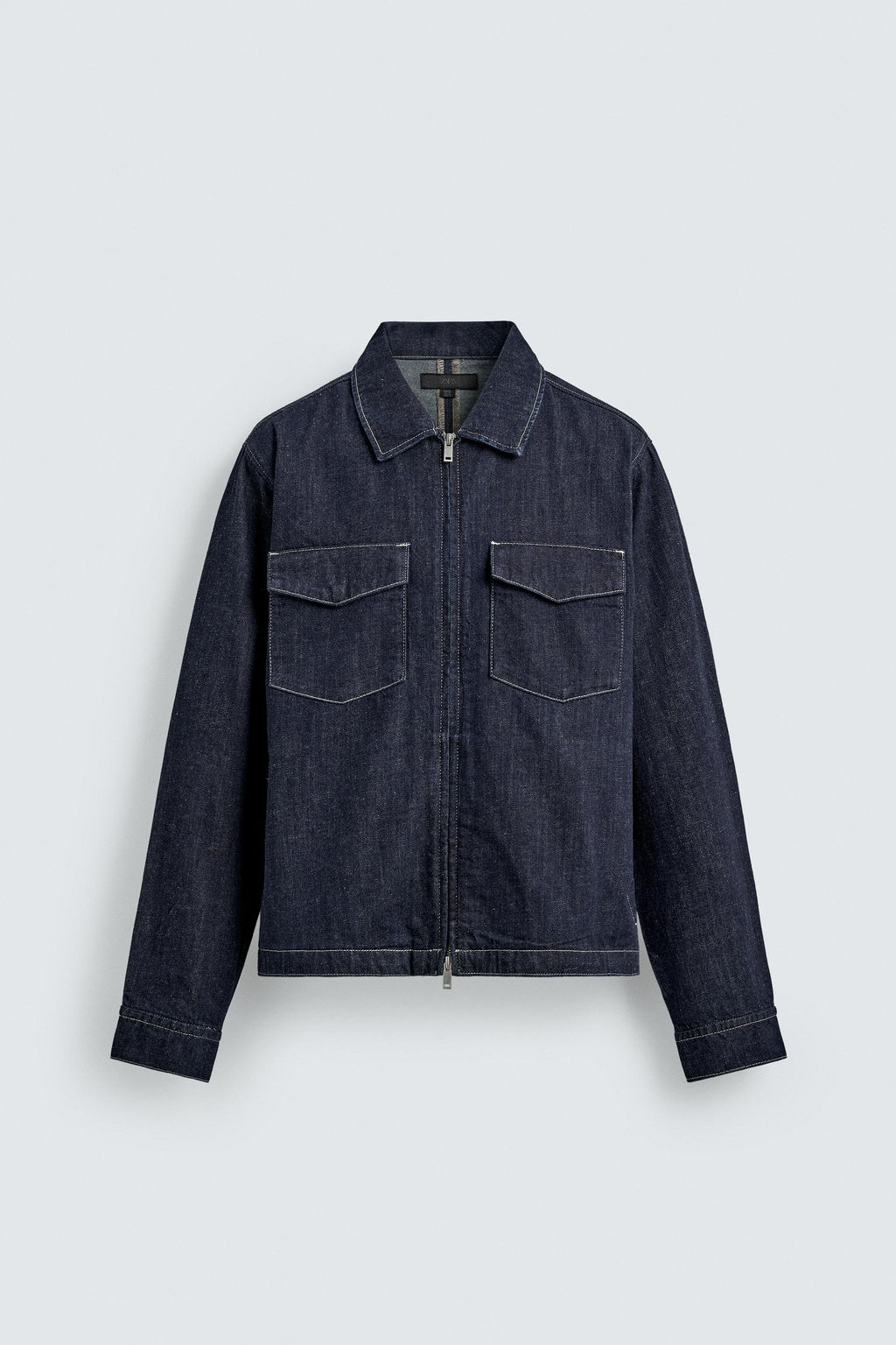 SOBRECAMISA DENIM CREMALLERA / ?ndigo - Zara фото 7