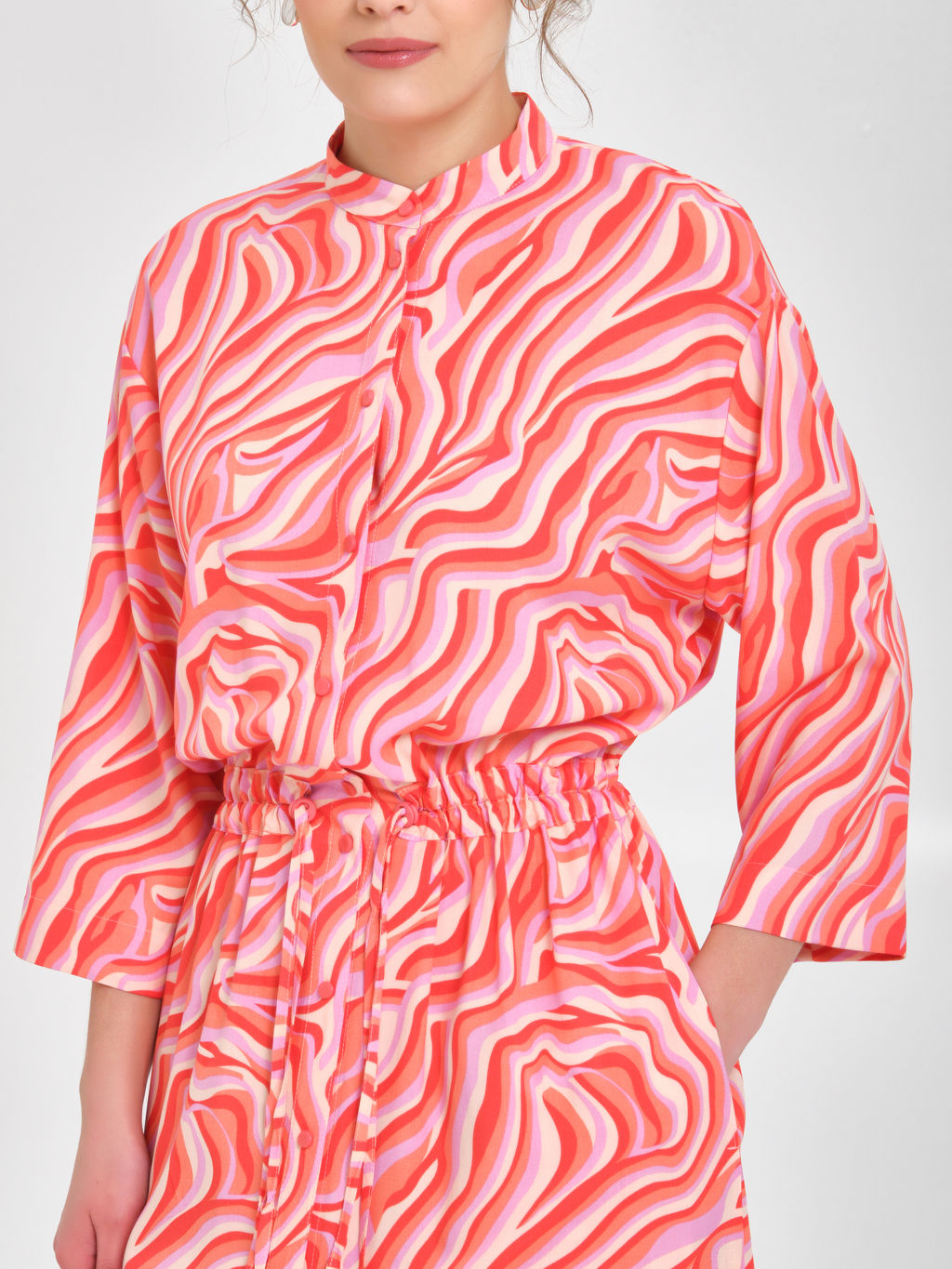 Платье из вискозы с принтом