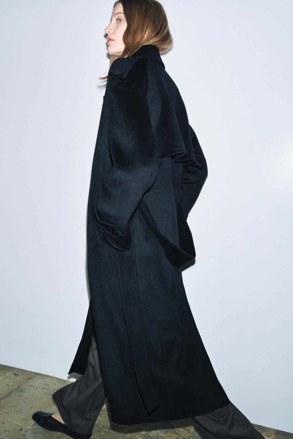 LONG WOOL BLEND COAT ZW COLLECTION LIMITED EDITION - Zara фото 5