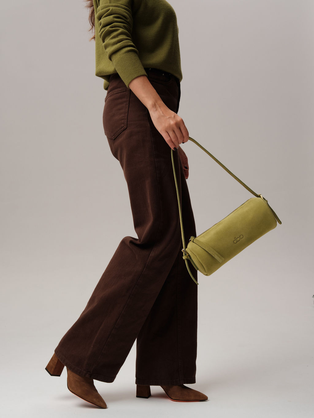 Замшевая сумка Tube DBR 31343 киви/велюр фото 6