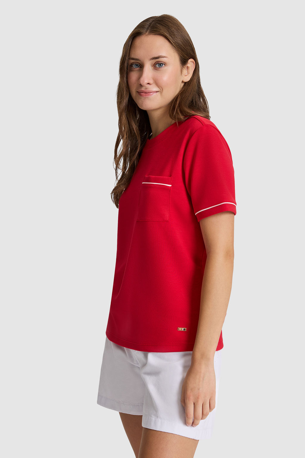 Kad_n K_rm_z_ Bisiklet Yaka Basic Ti__rt - U.s. polo assn фото 3