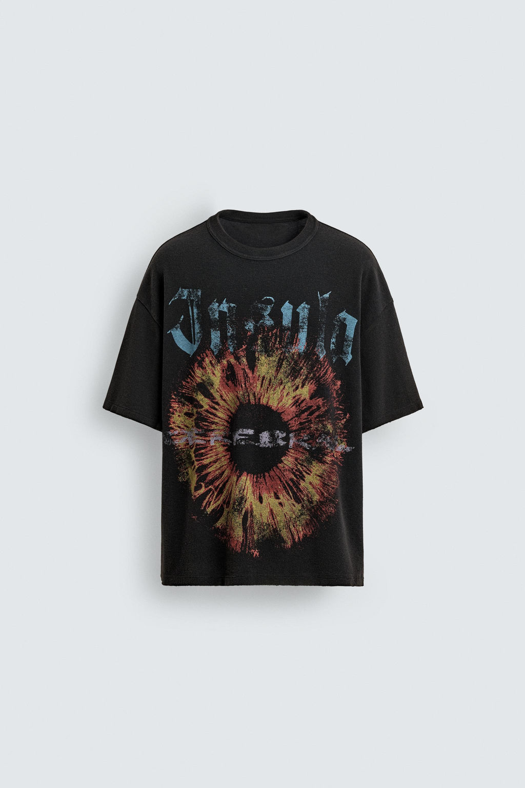 KNIT T-SHIRT WITH CONTRAST PRINT