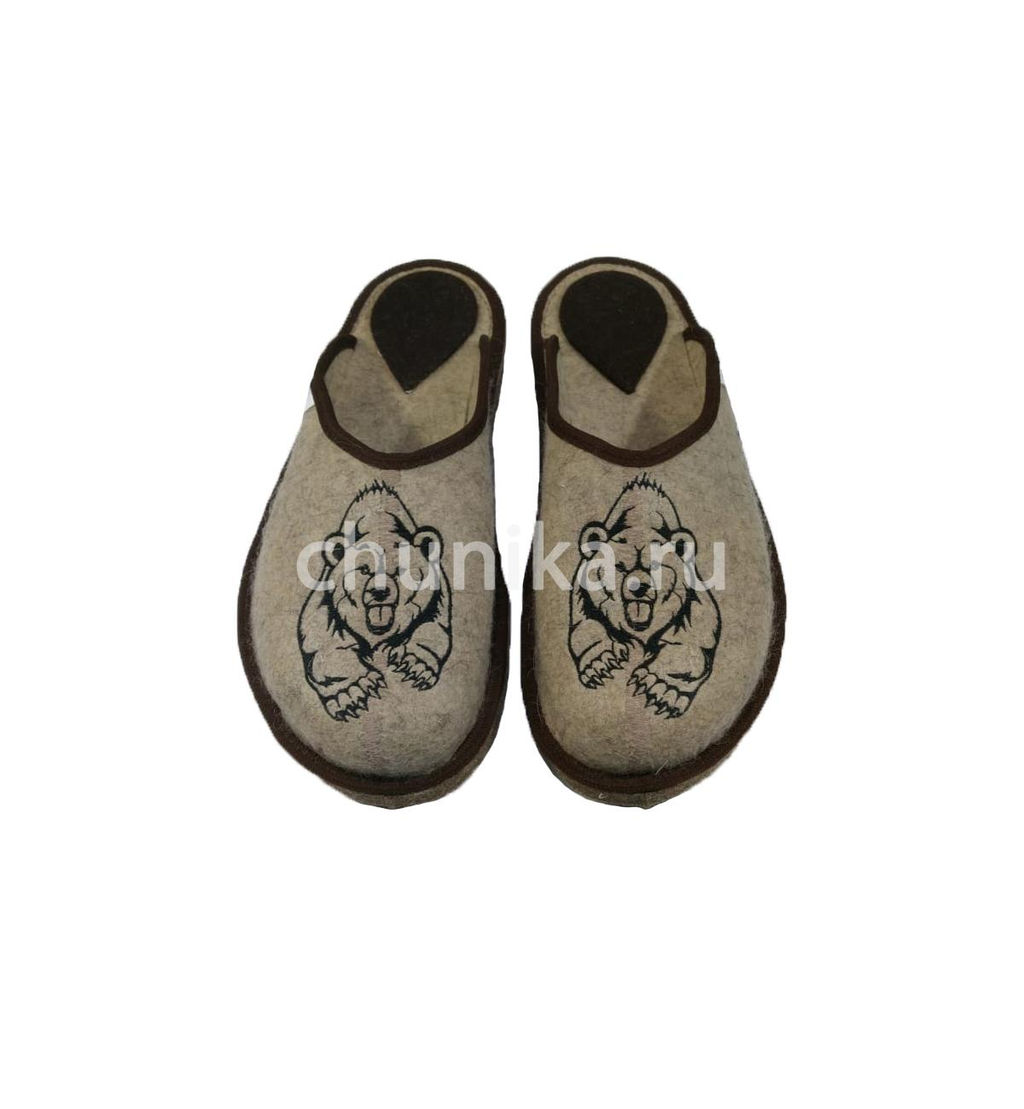 Тапочки без задника, вышивка, звери и птицы - Чуника фото 5