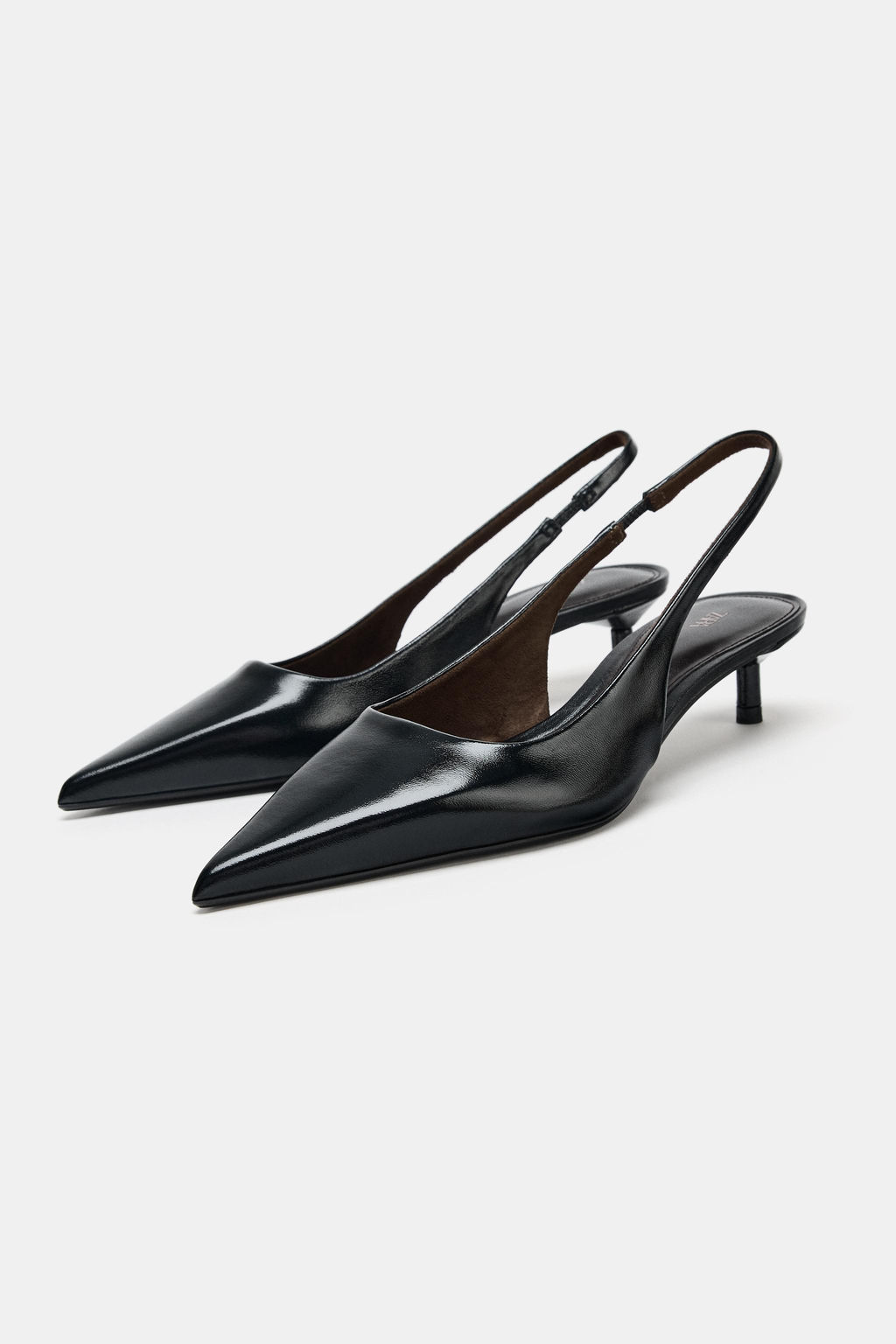 LEATHER SLINGBACK SHOES - Zara фото 10