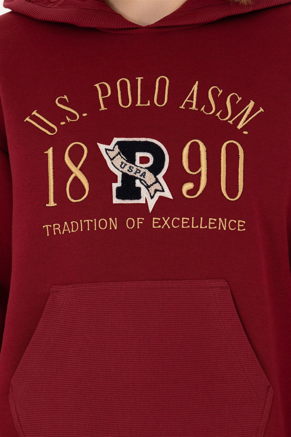 Женский бордово-красный свитшот - U.s. polo assn фото 6