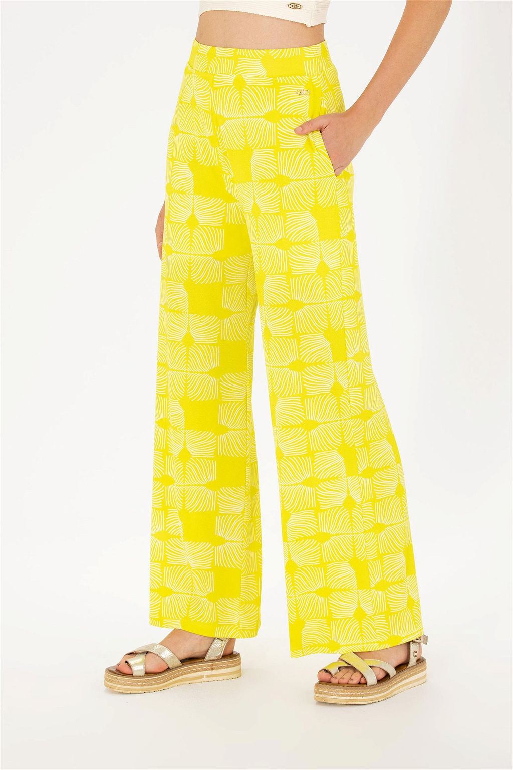 Женские неоново-желтые вязаные брюки Неожиданная скидка в корзине - U.s. polo assn фото 2