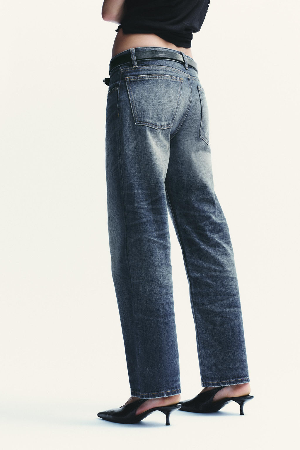 TRF STRAIGHT CROP MID-WAIST JEANS - Zara фото 17