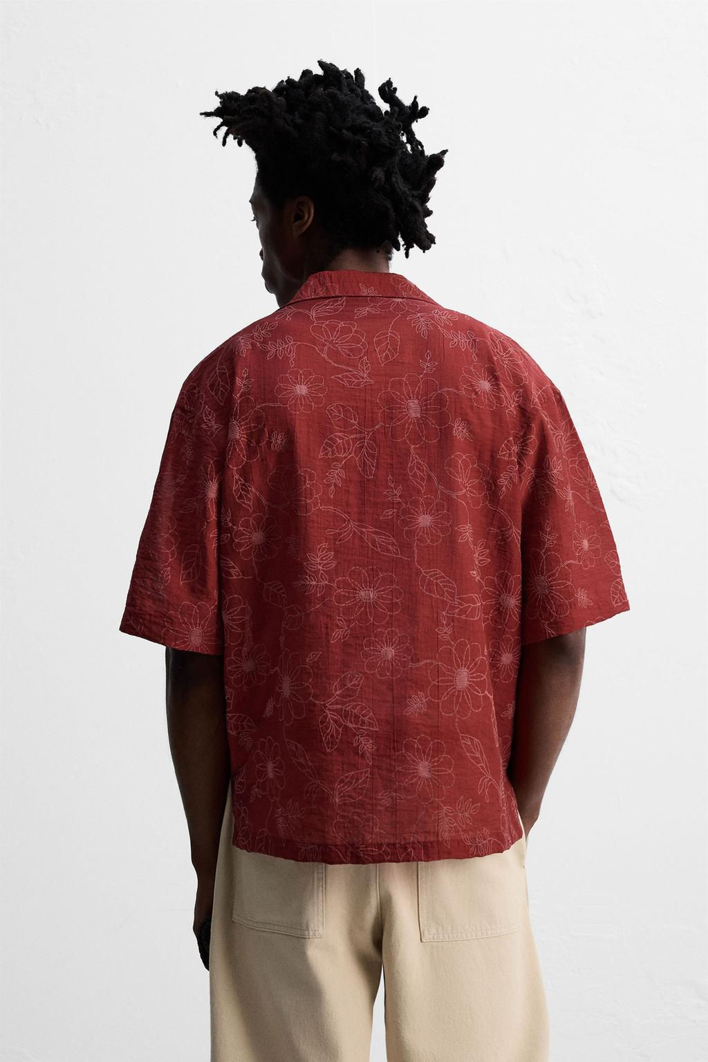 FLORAL TEXTURED SHIRT  OTIS KWAME KYE QUAICOE - Zara фото 3
