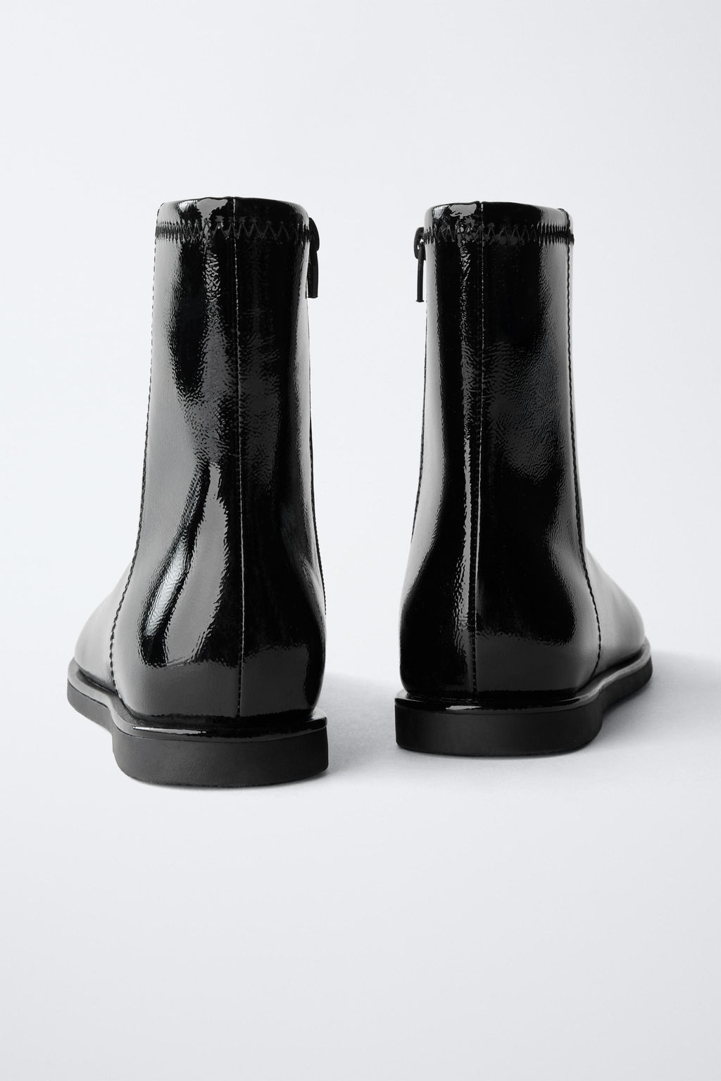 PATENT ANKLE BOOTS