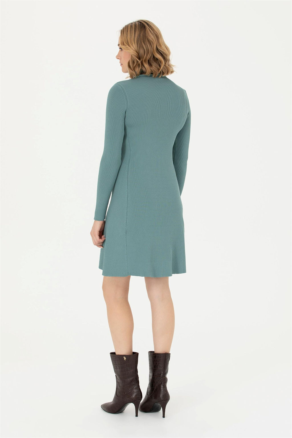 Женское мятное трикотажное платье Неожиданная скидка в корзине - U.s. polo assn фото 5