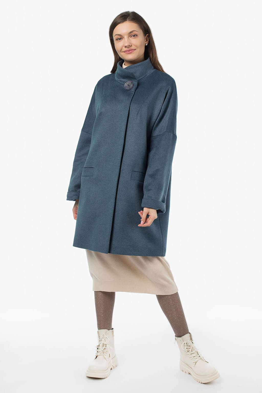 Пальто шерсть 80% женское демисезонное - El podio фото 7