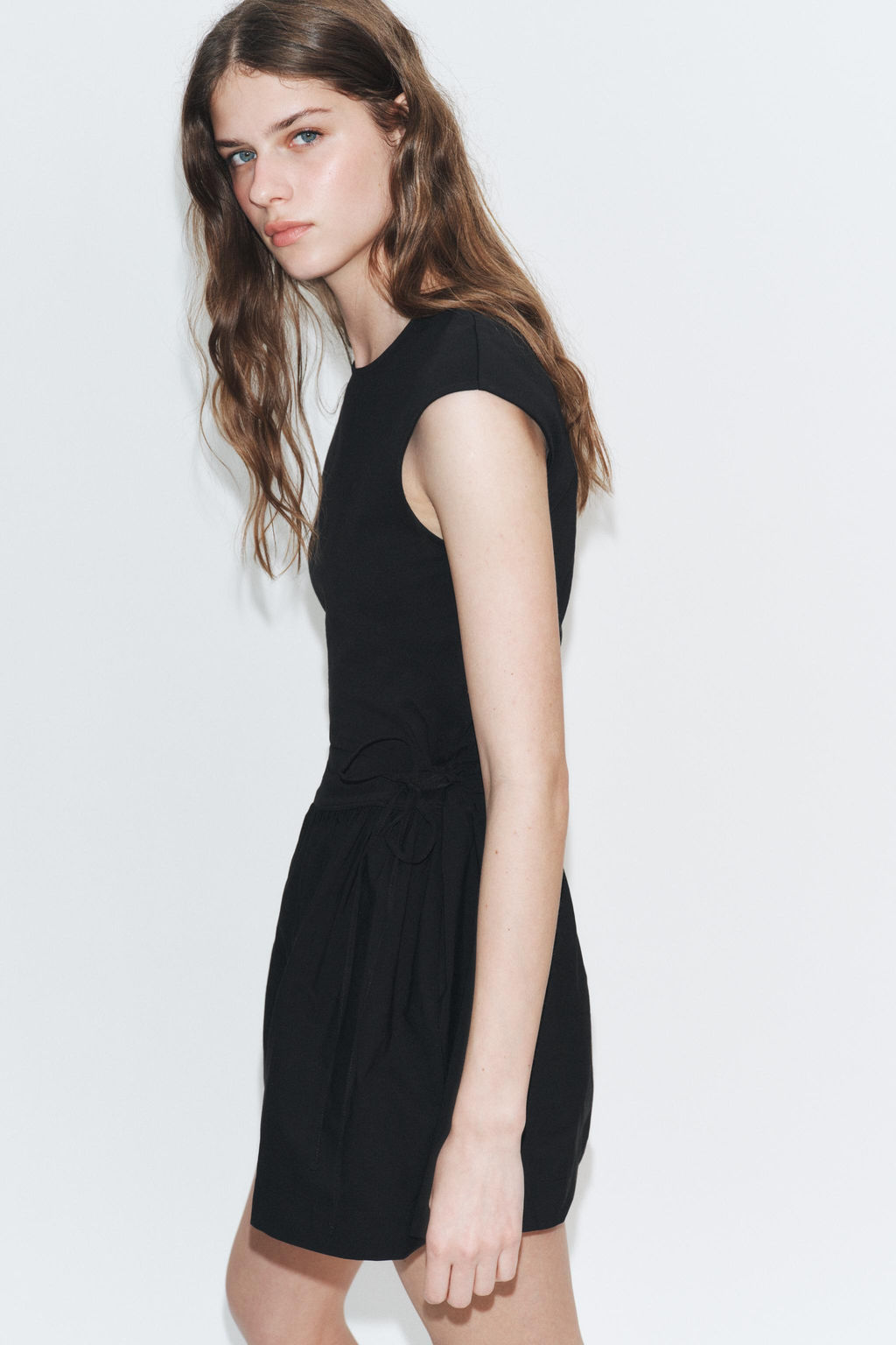 VESTIDO CORTO COMBINADO / Negro - Zara фото 3