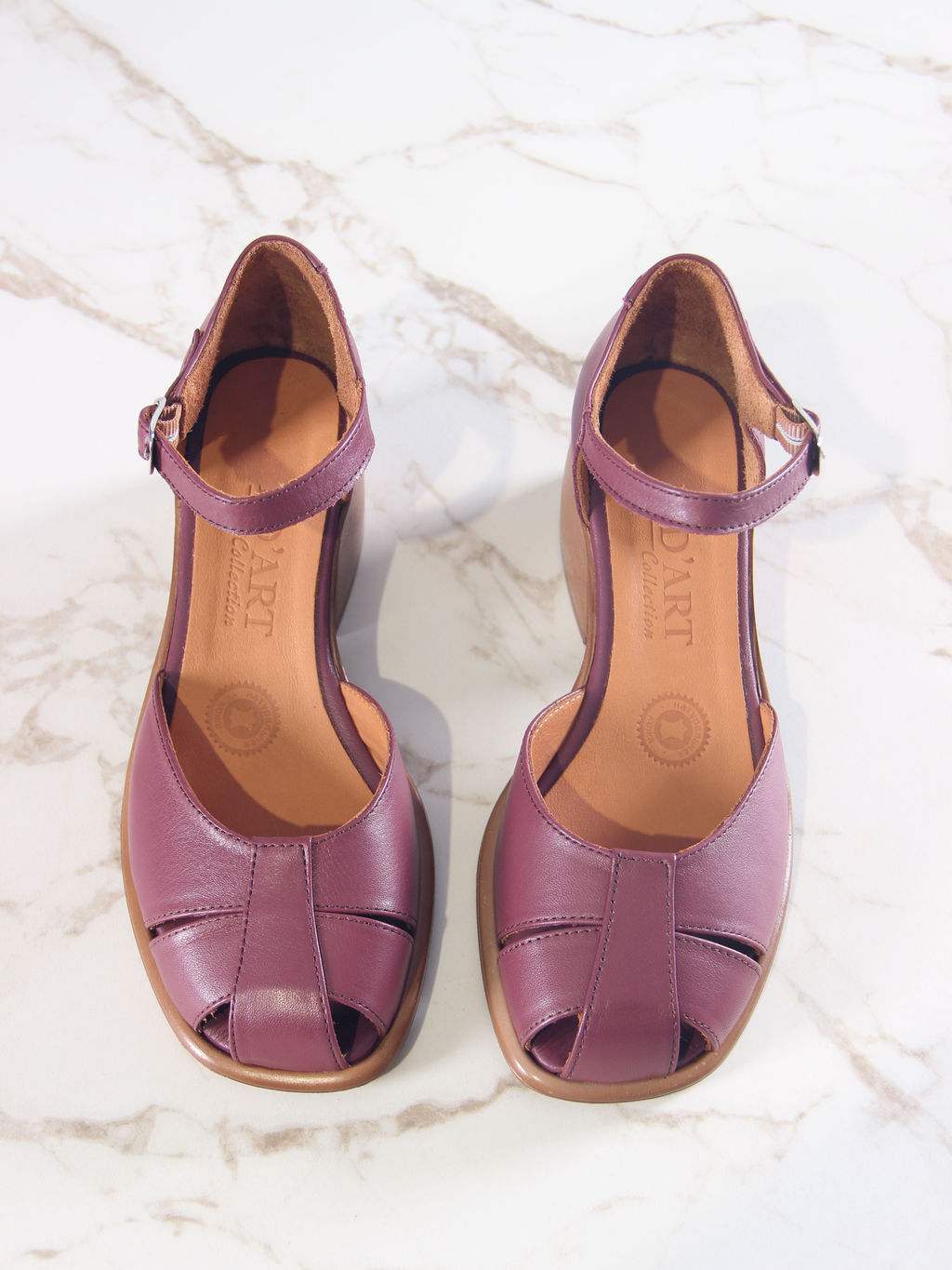 Босоножки 5033.23663br.Гнилая вишня+коричневый