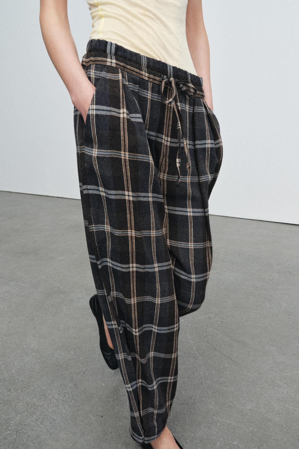 ZW COLLECTION CHECK TROUSERS - Zara фото 13