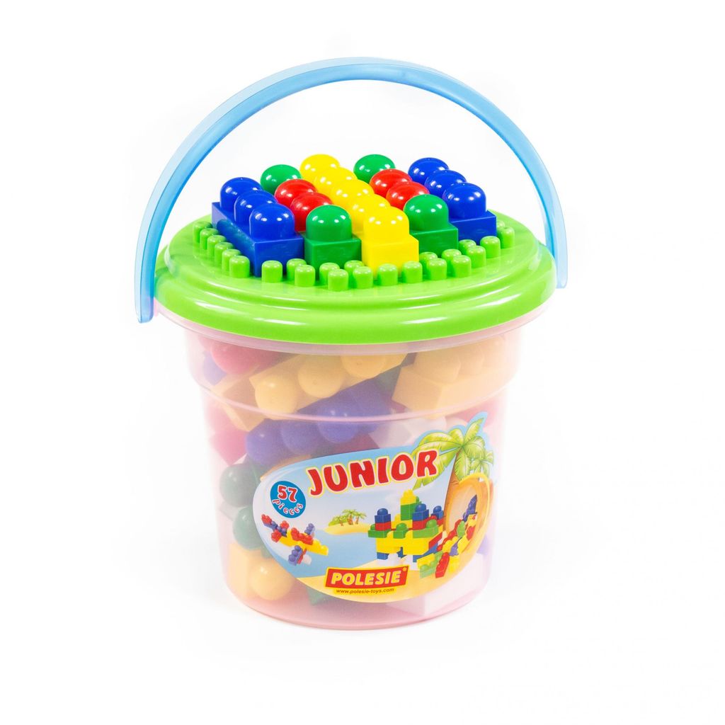 Конструктор Юниор (57 элементов) (в ведре Макси с крышкой) - Полесье фото 9