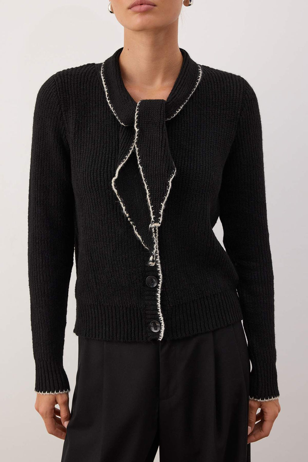 Tas Sal Yaka Detayl? Renk Bloklu Triko Kazak TWOAW26KZ00244 - Trendyolmilla фото 10