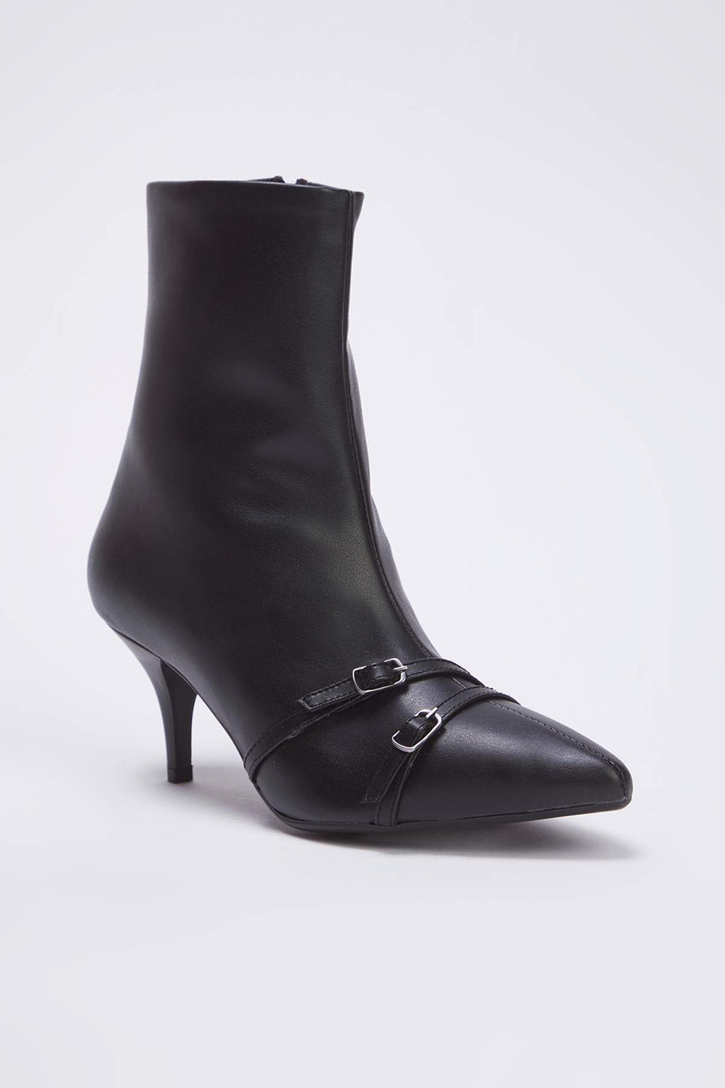 Siyah Bant Detayl? Sivri Burun Ince Topuklu Kad?n Yar?m Bot
TAKAW26BO00064 - Trendyolmilla фото 4