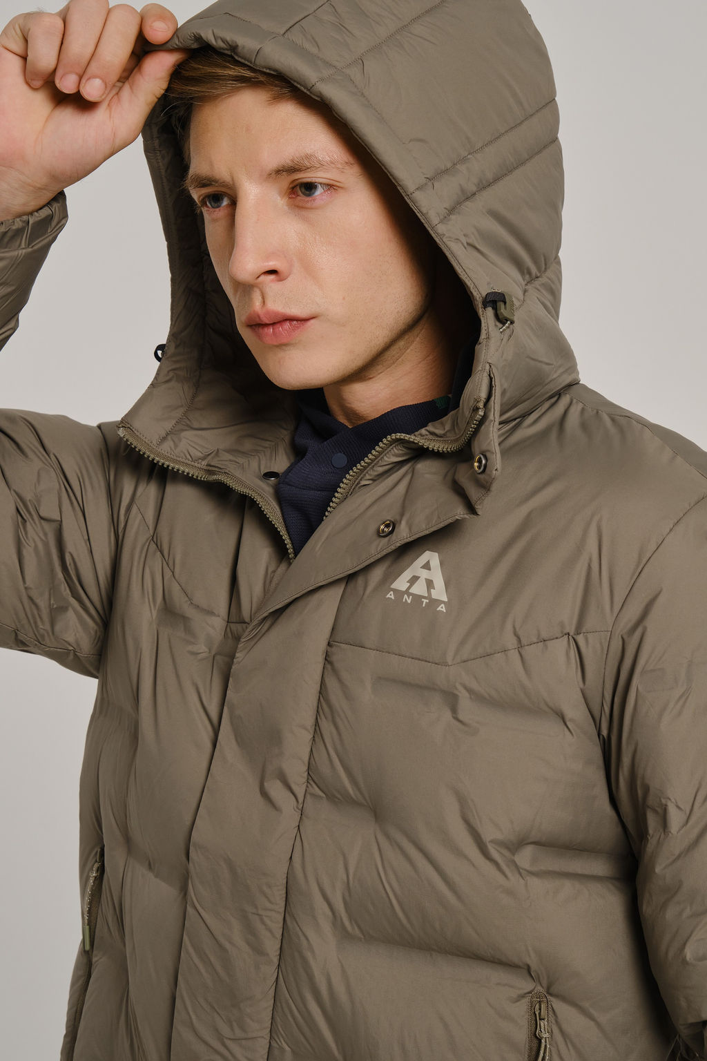 Пуховик короткий Хаки OUTDOOR Down Jacket - Anta фото 13