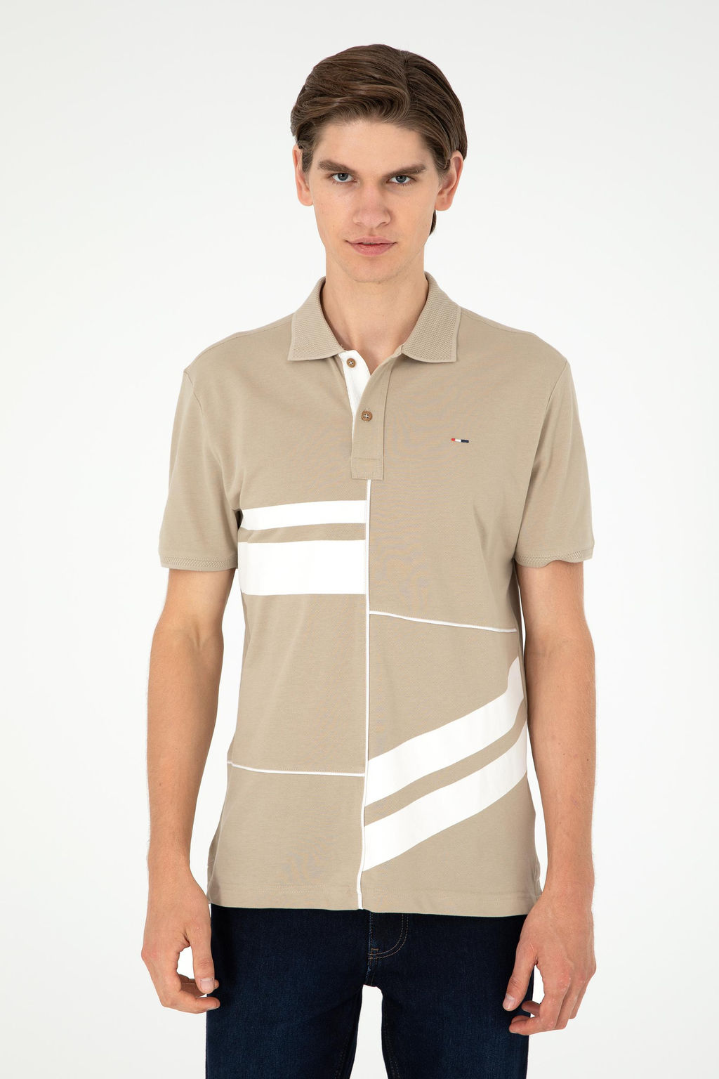 Мужская футболка светло-хаки - U.s. polo assn фото 3