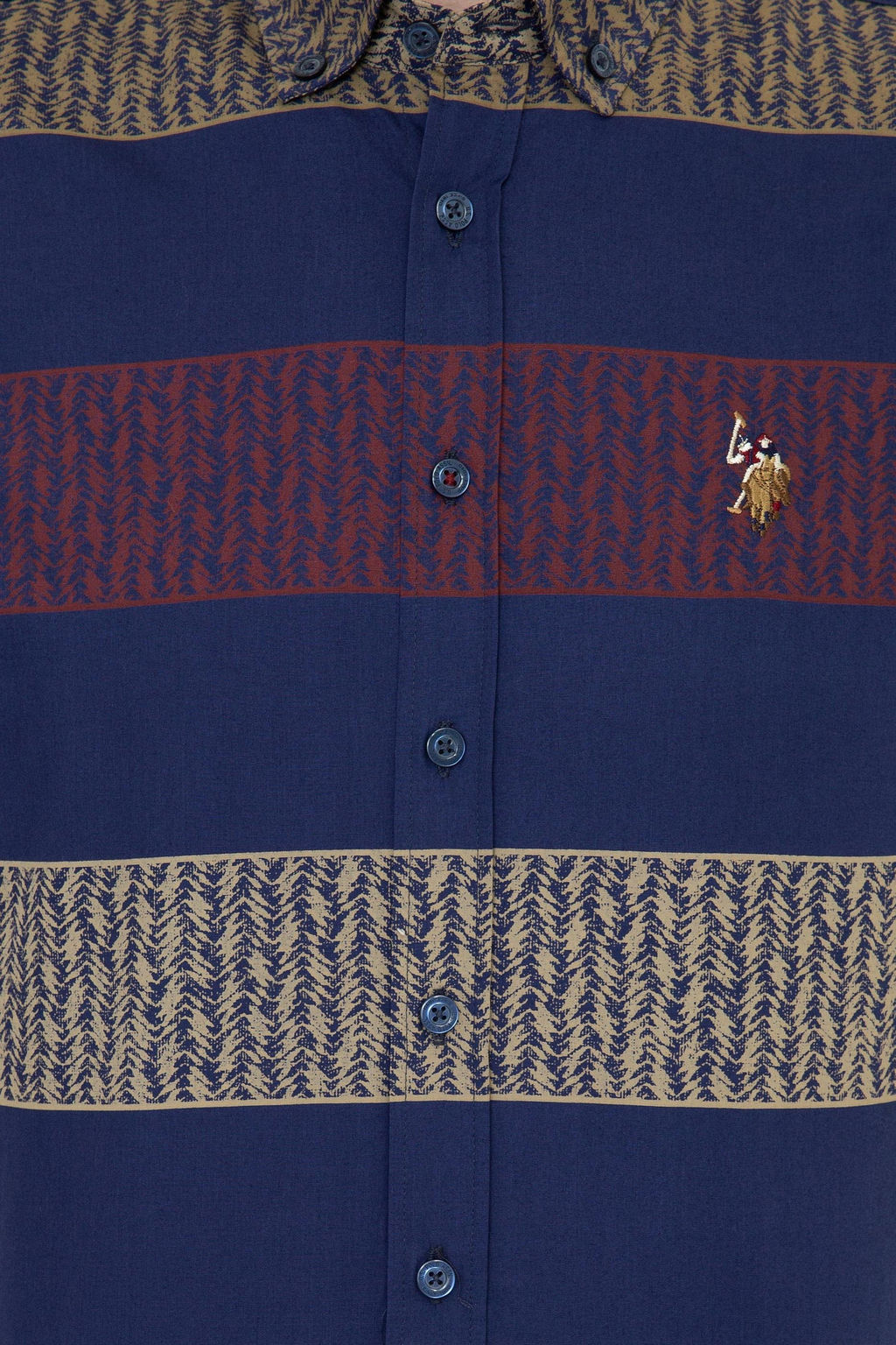 Мужская темно-синяя рубашка с длинным рукавом - U.s. polo assn фото 5