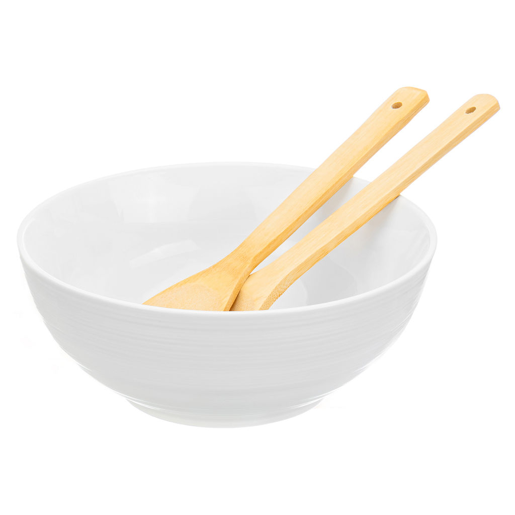 Салатник 28*25*12 см 2,7 л "Шелк" + дер. подставка + 2 дер. ложки