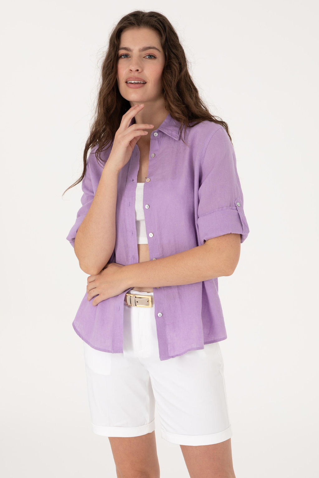 Kad_n Lila Uzun Kollu G_mlek Sepette S_rpriz _ndirim