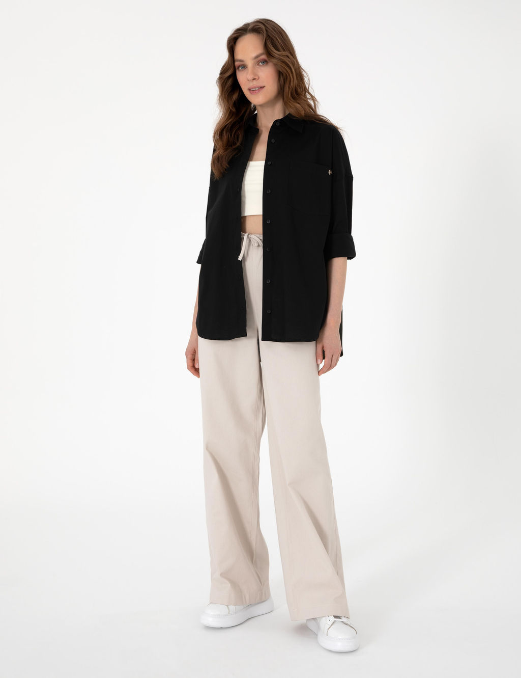 Siyah Oversize Uzun Kollu G_mlek - Pierre cardin фото 4
