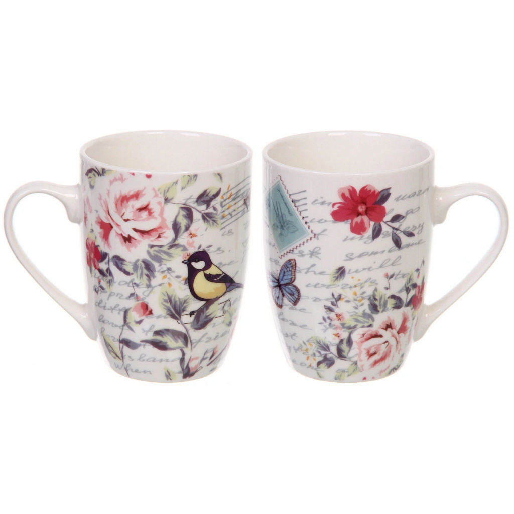 Цена за 2 шт. Кружка керамическая 350мл "Лето", микс рисунков