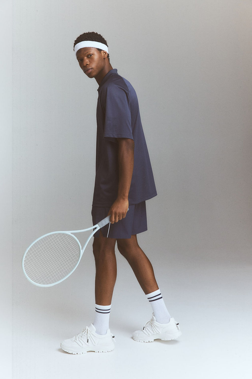 Camiseta de deporte en malla DryMove Loose Fit - H&m фото 5
