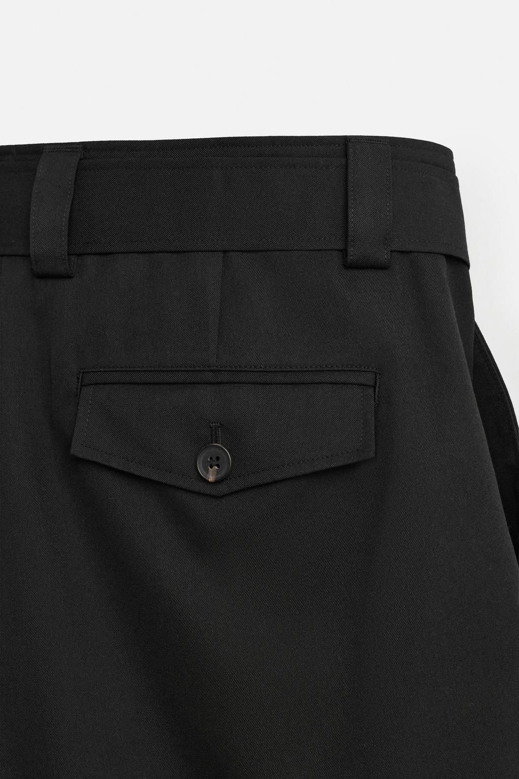 BELTED WIDE-LEG BERMUDA SHORTS - Zara фото 9