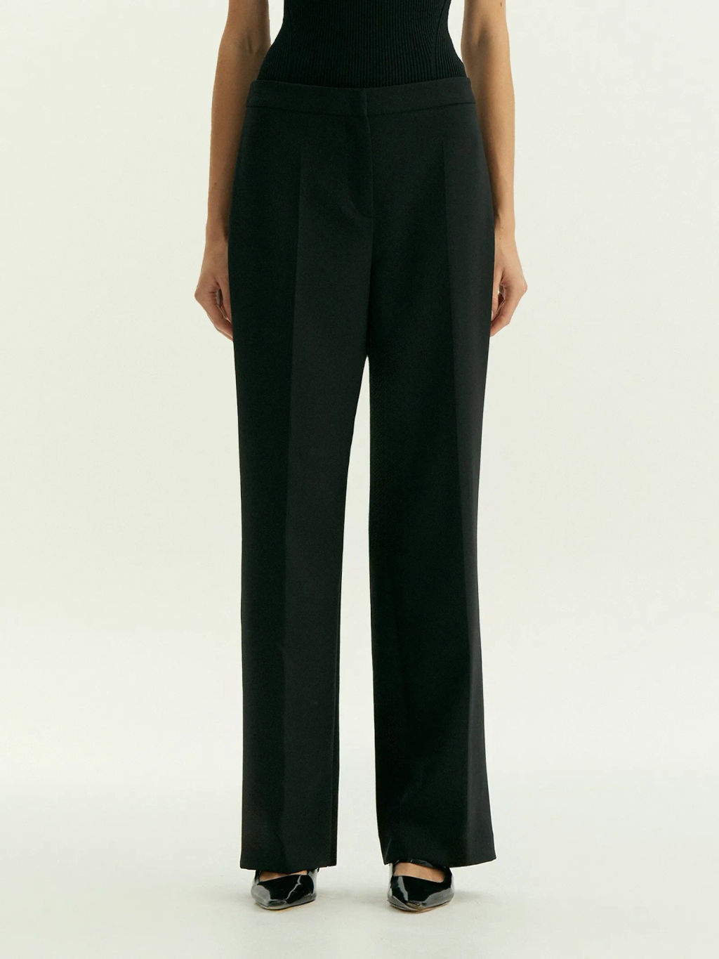 Брюки прямого кроя с защипами, D443/pioma - Emka фото 2