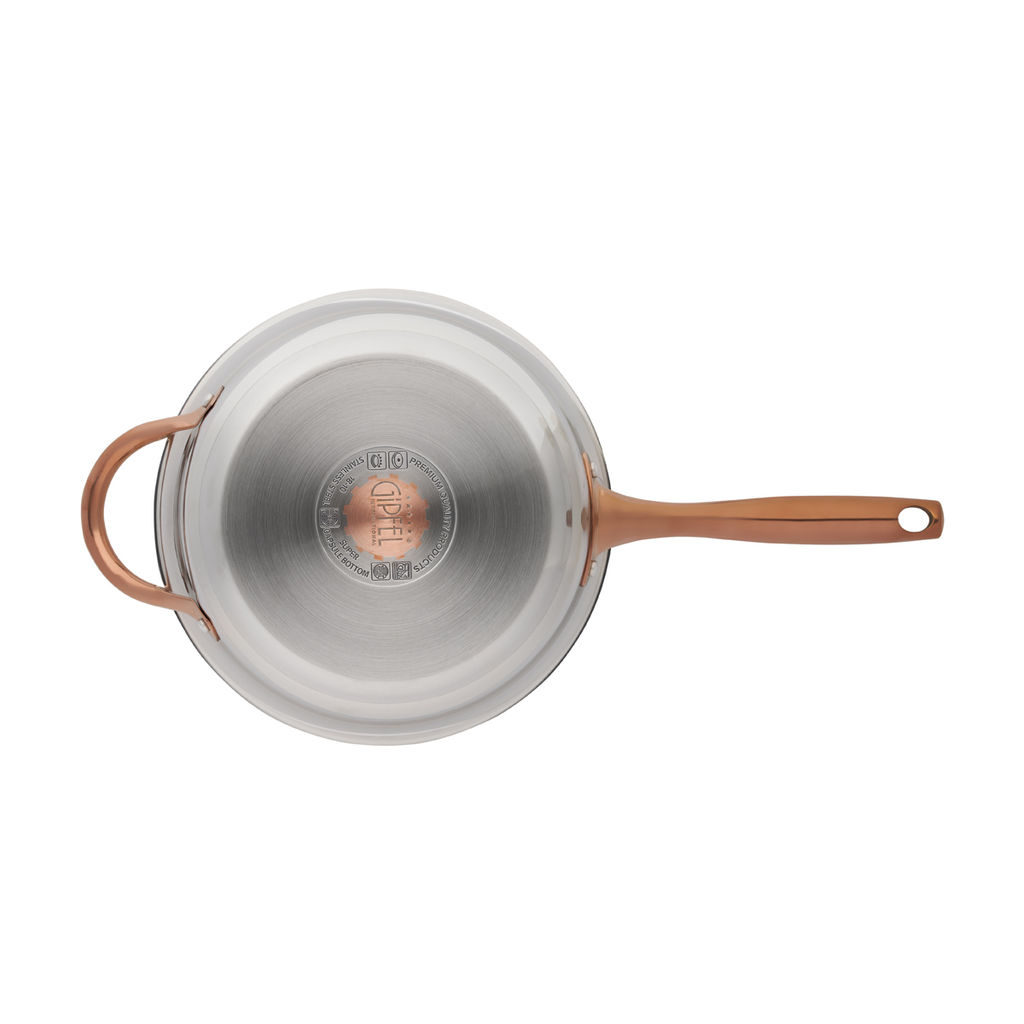 2756 GIPFEL Сковорода-сотейник ABSOLUTE 26х7см/2,7л со стальной крышкой, с индукционным капсульным дном. Материал: нерж. сталь 18/10. Толщина: 0,8мм  фото 6