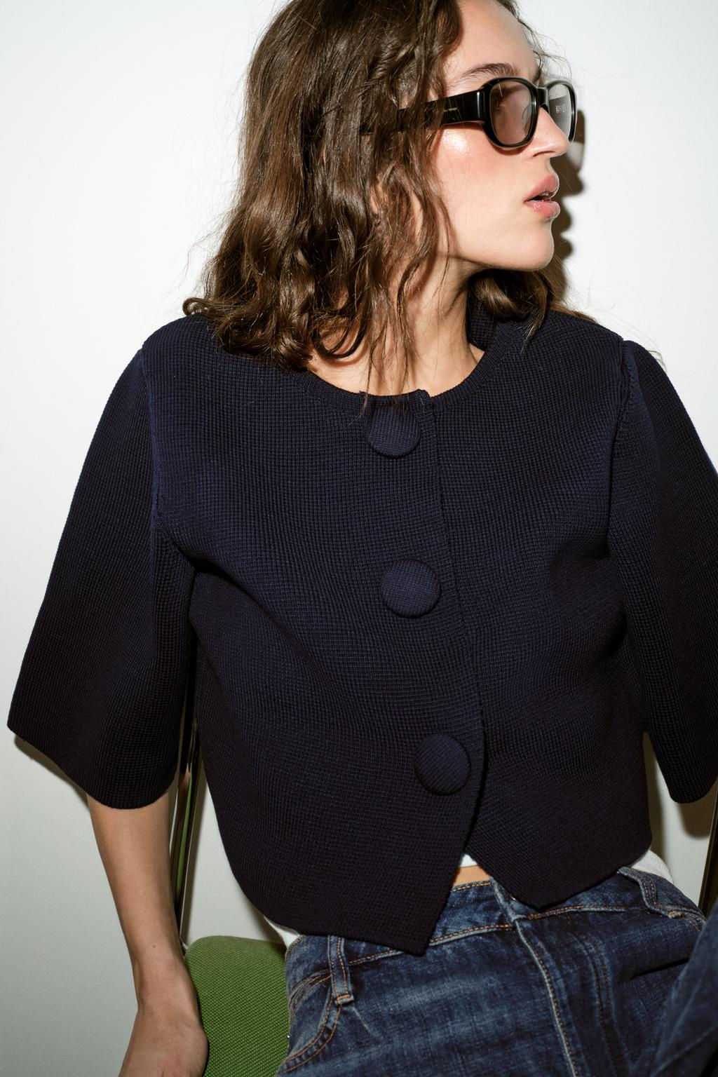 SHORT KNIT CARDIGAN - Zara фото 22