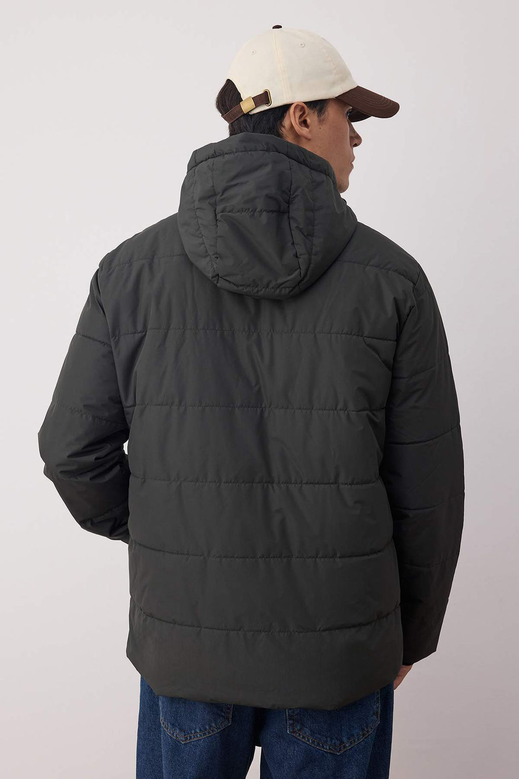 Antrasit Regular Fit Sisme Kapusonlu K?sl?k Mont TMNAW26MO00000 - Trendyolmilla фото 7
