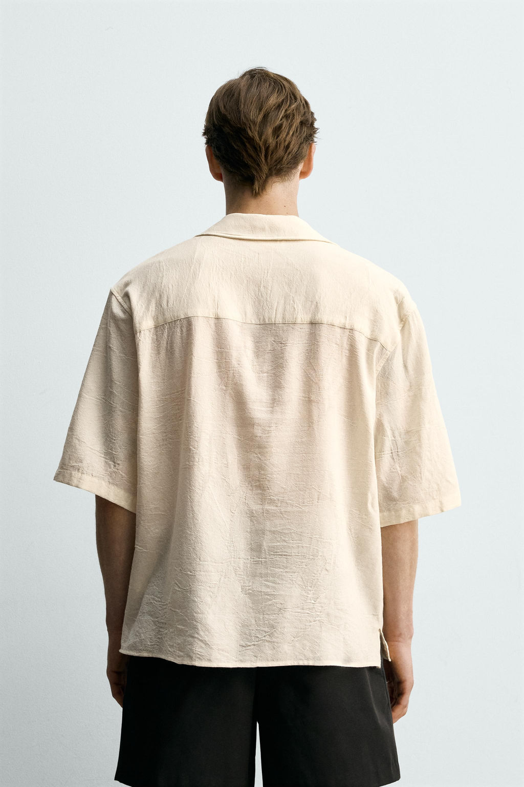 CAMISA POLO ALGOD?N - VISCOSA / Beige - Zara фото 3