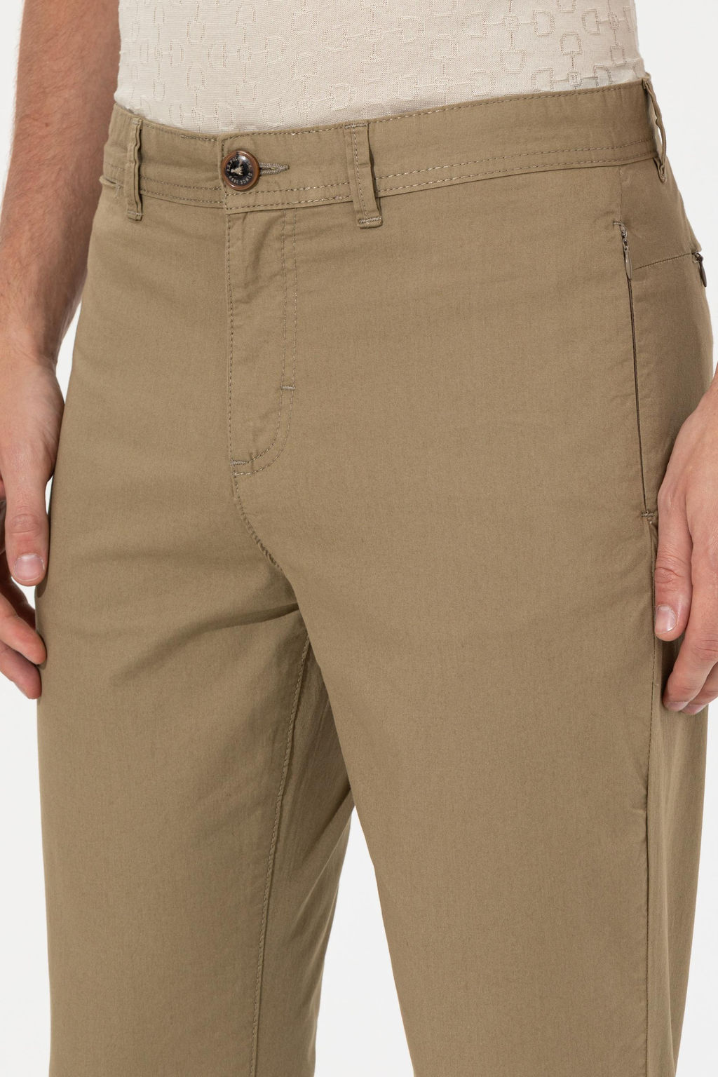 Erkek Carrot Fit Koyu Haki Kanvas Pantolon