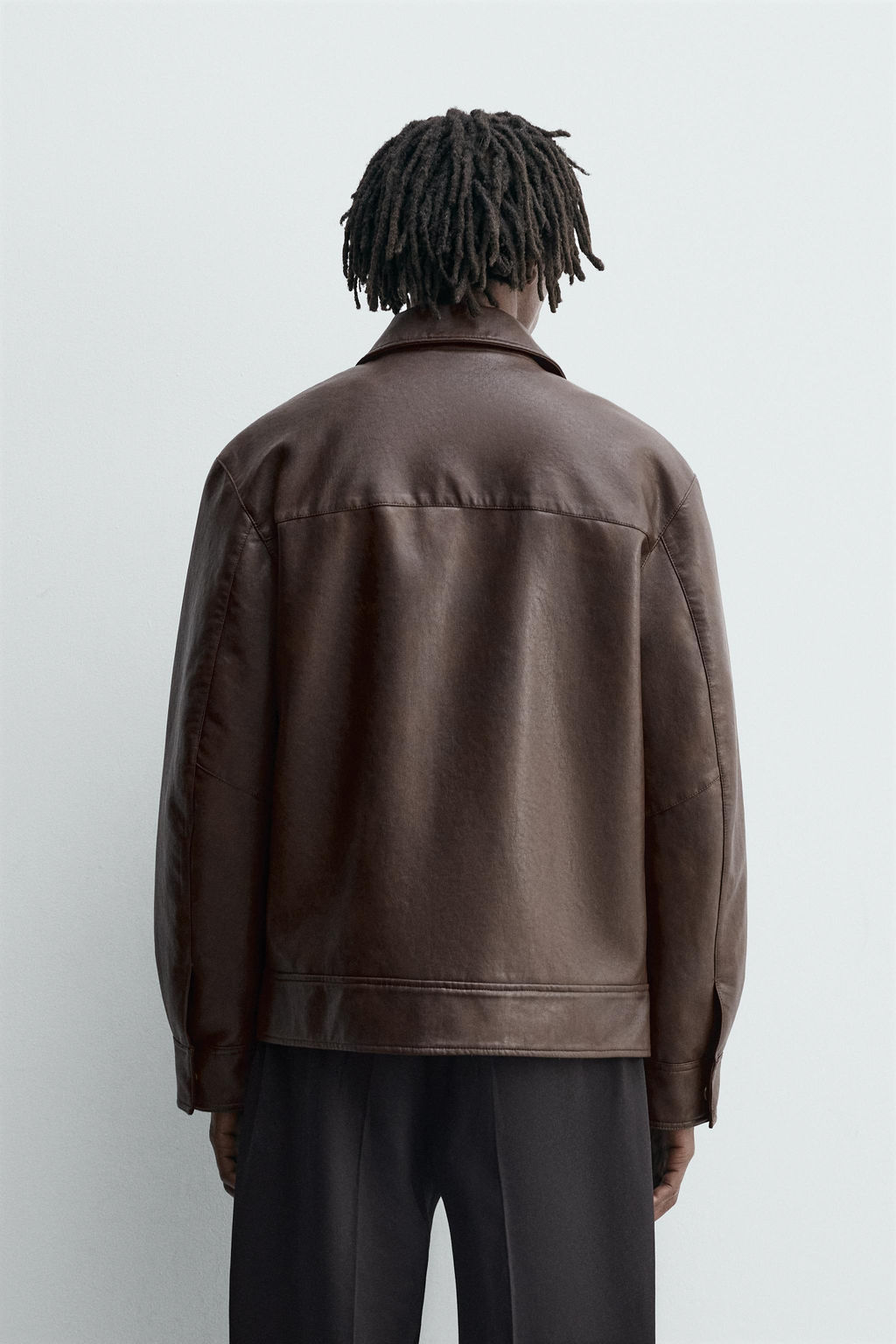 FAUX LEATHER OVERSHIRT - Zara фото 3