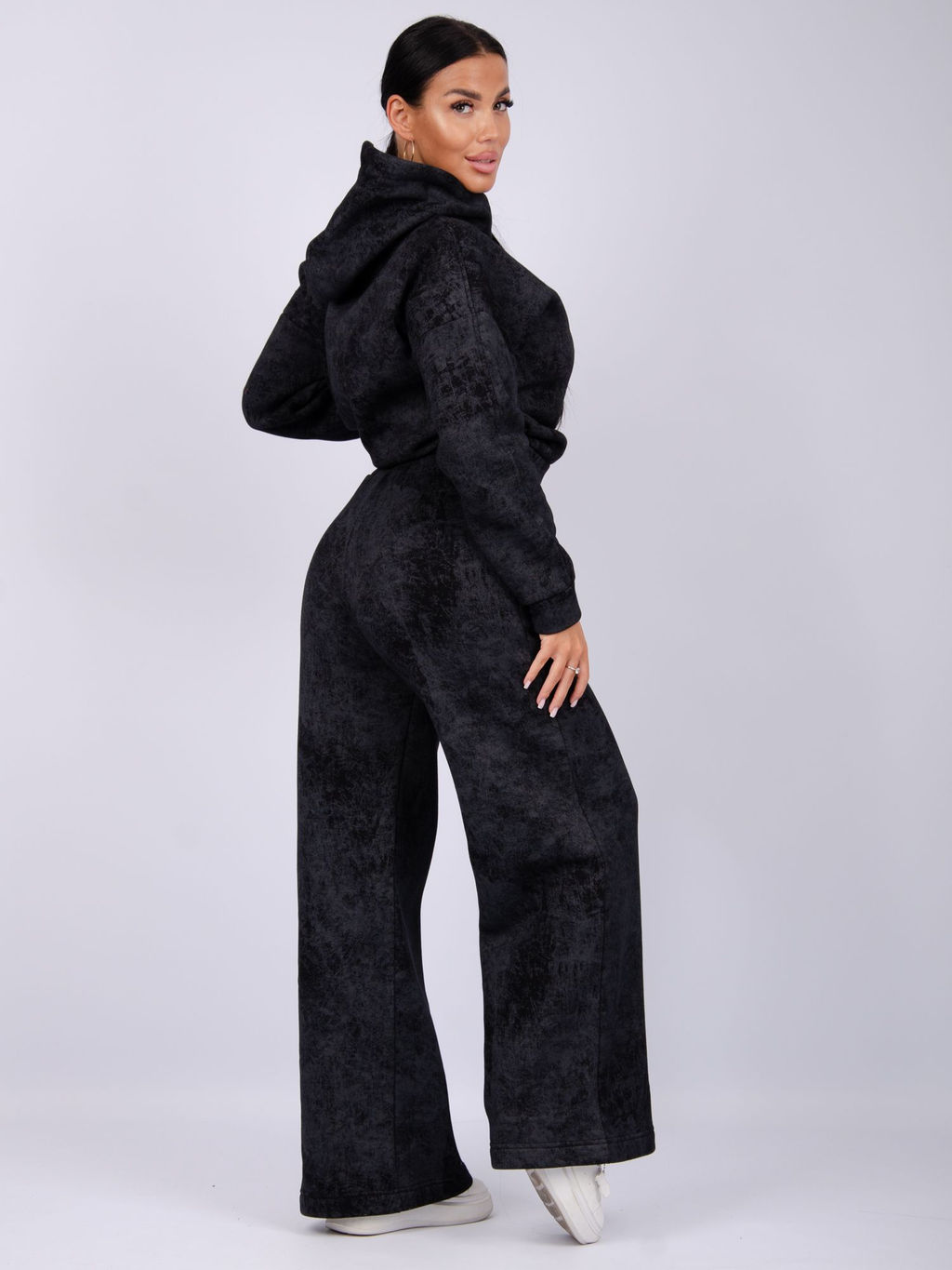 Костюм Винтаж чёрный, футер начес (М) - Малина фото 7