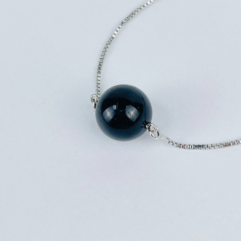 Браслет регулируемый с черным Турмалином (Шерл) от 16 см