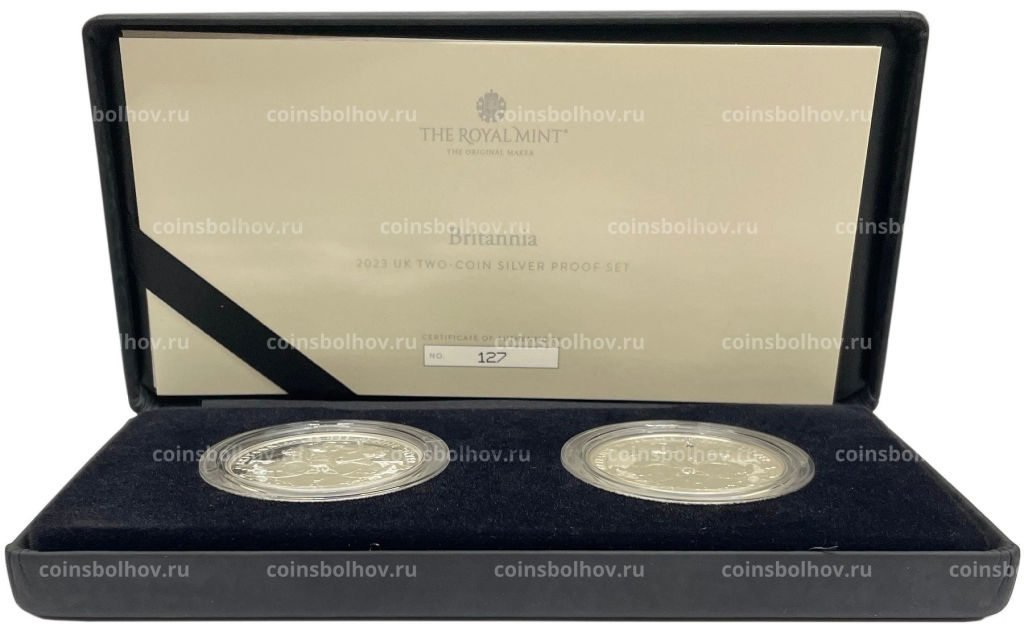 Набор из 2 монет 2 фунта 2023 года Великобритания Британия (в коробке)