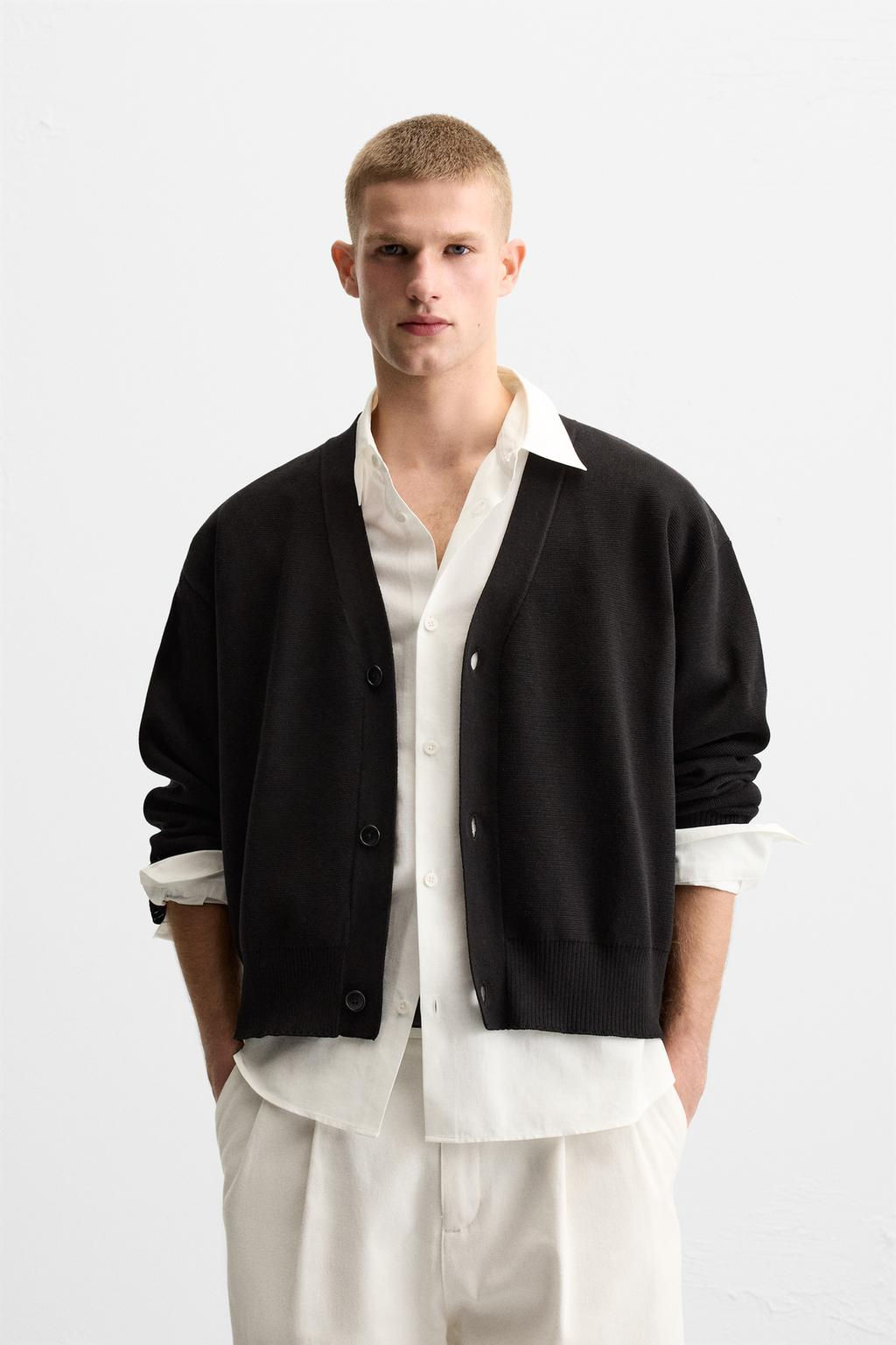 TEXTURED COTTON CARDIGAN - Zara фото 2