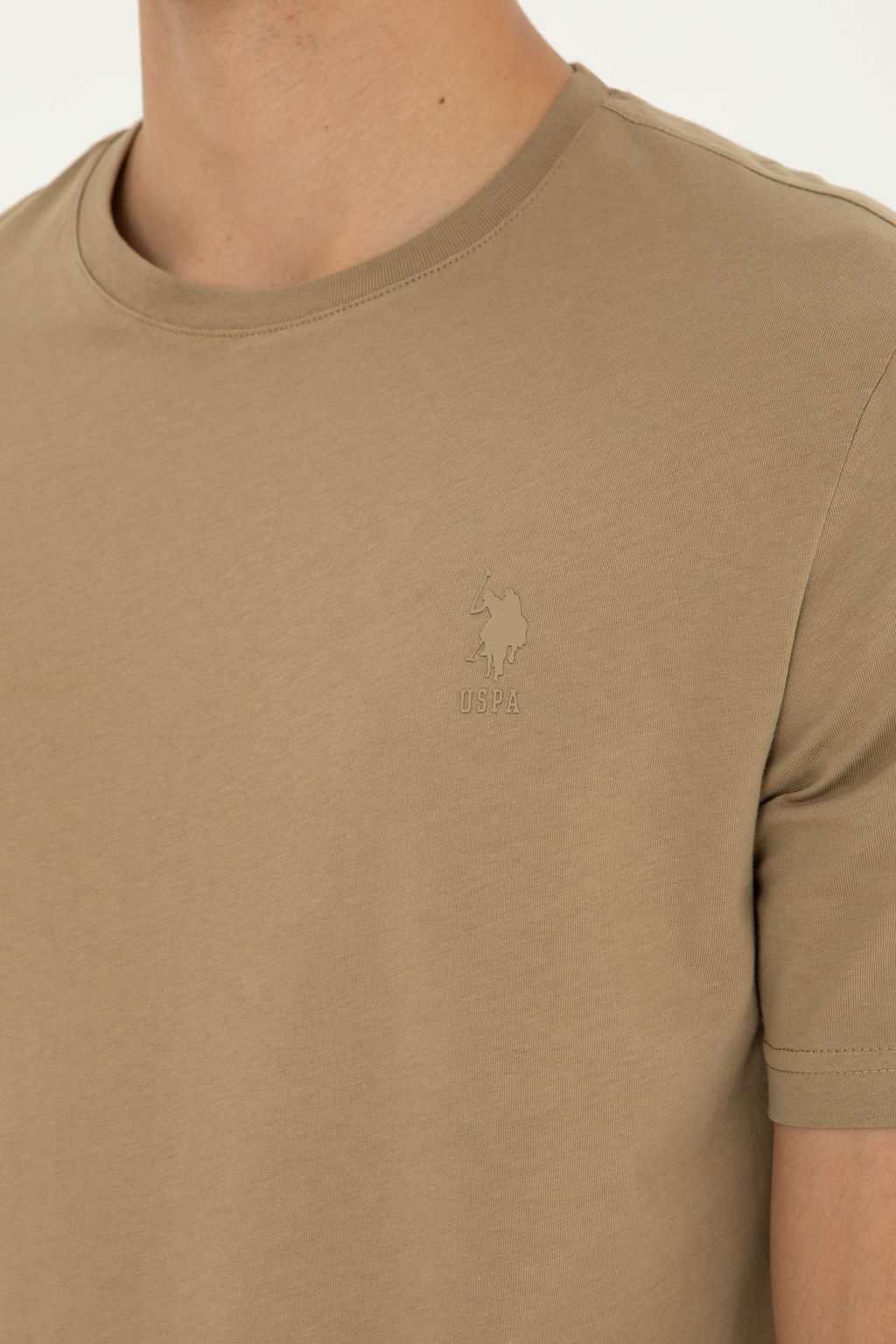 Мужская базовая футболка цвета хаки Неожиданная скидка в корзине - U.s. polo assn фото 7