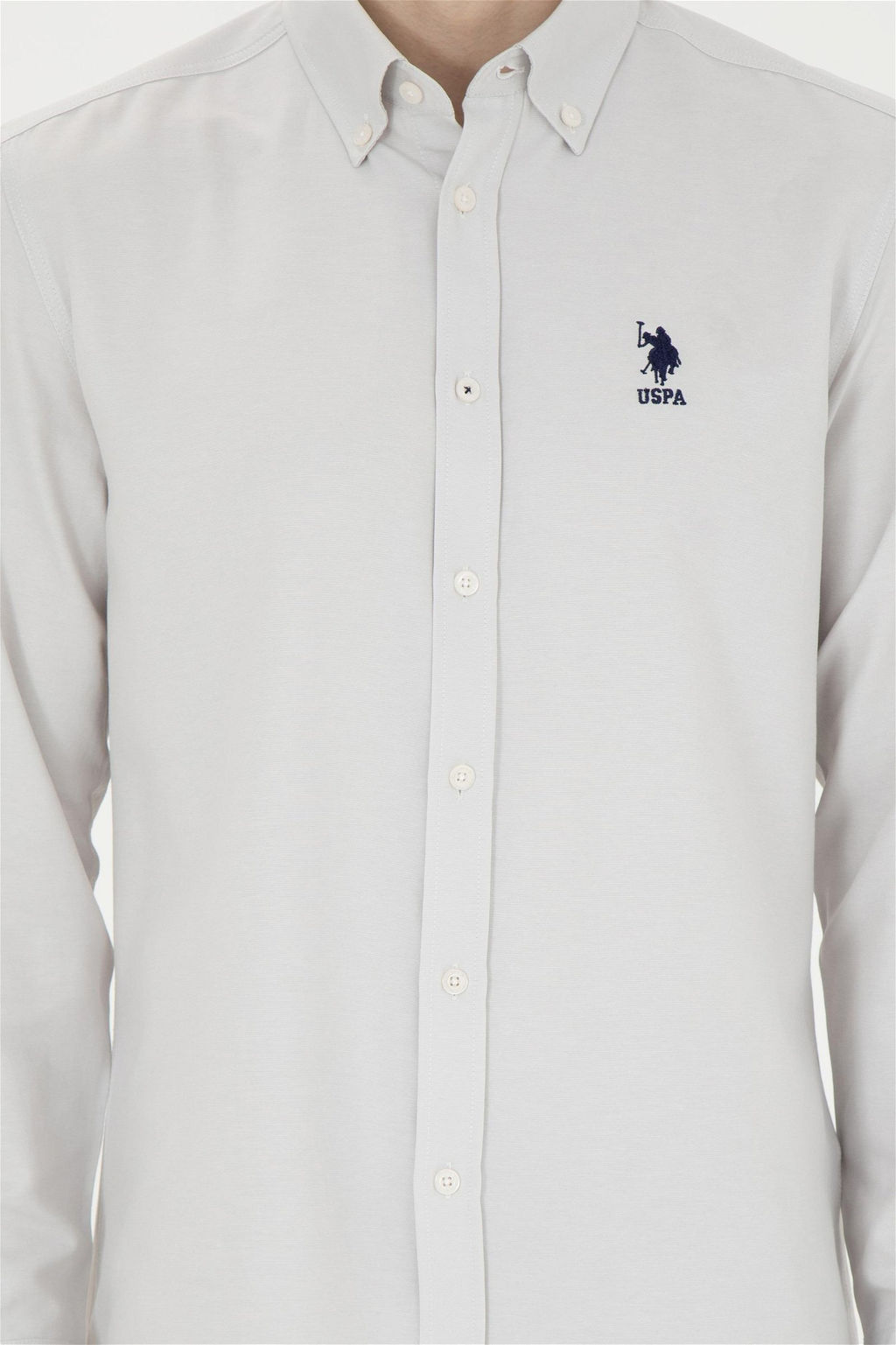 U. S. Polo Assn / Мужская базовая рубашка с длинным рукавом Stone - U.s. polo assn фото 6