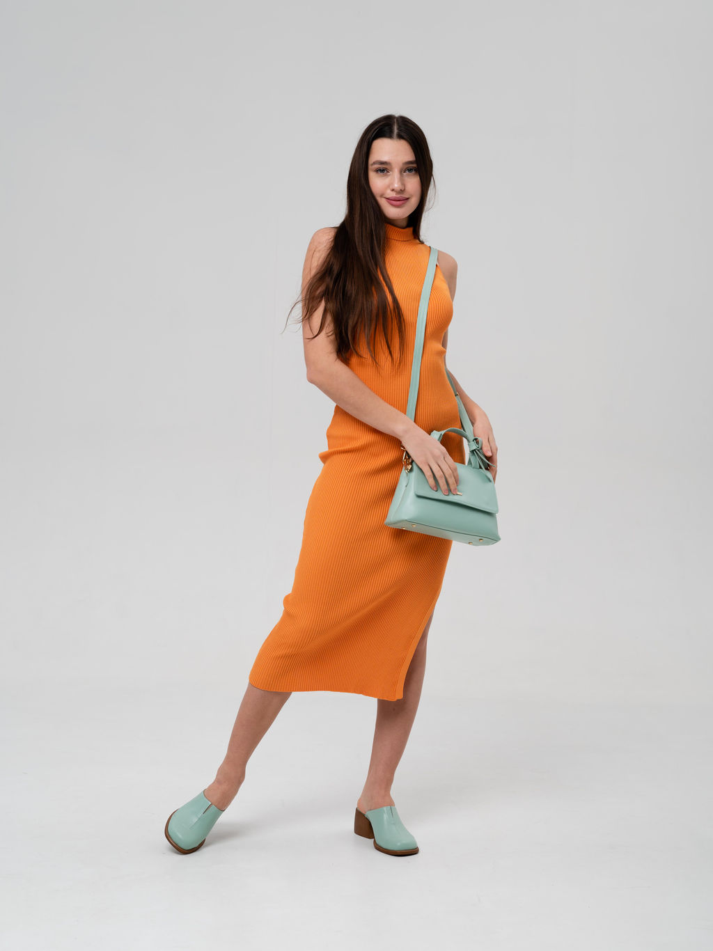 Сабо 5132.23663br.Мята+коричневый